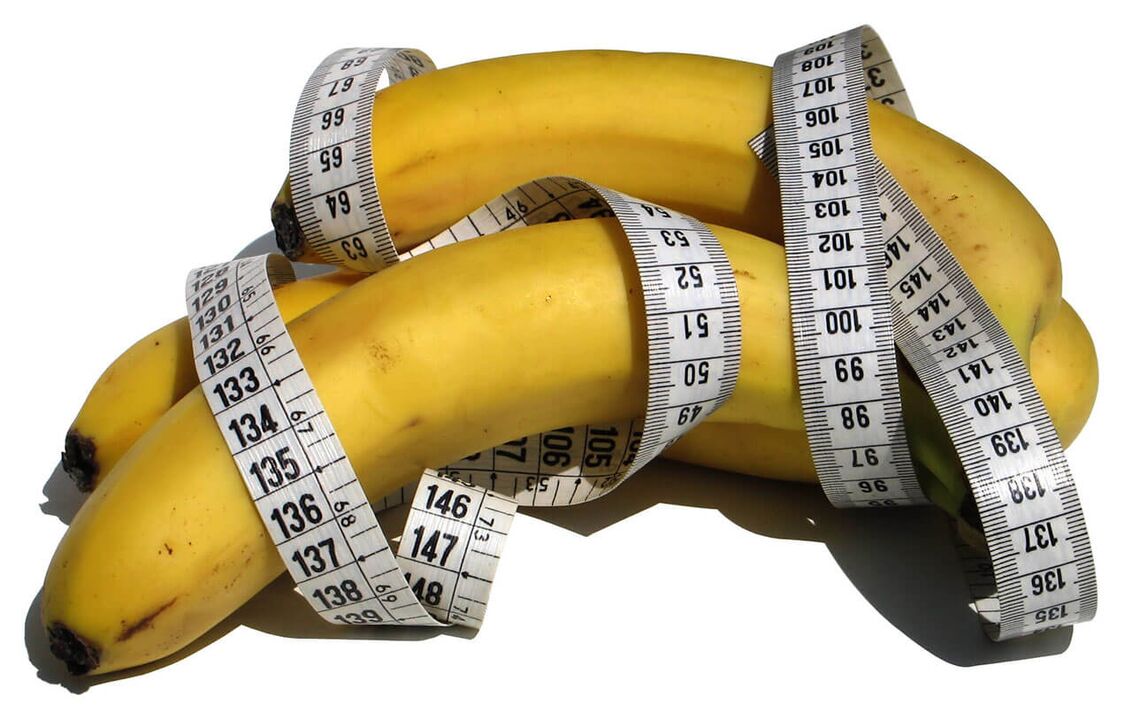 Erhéicht Penis - Zentimeter op Bananen